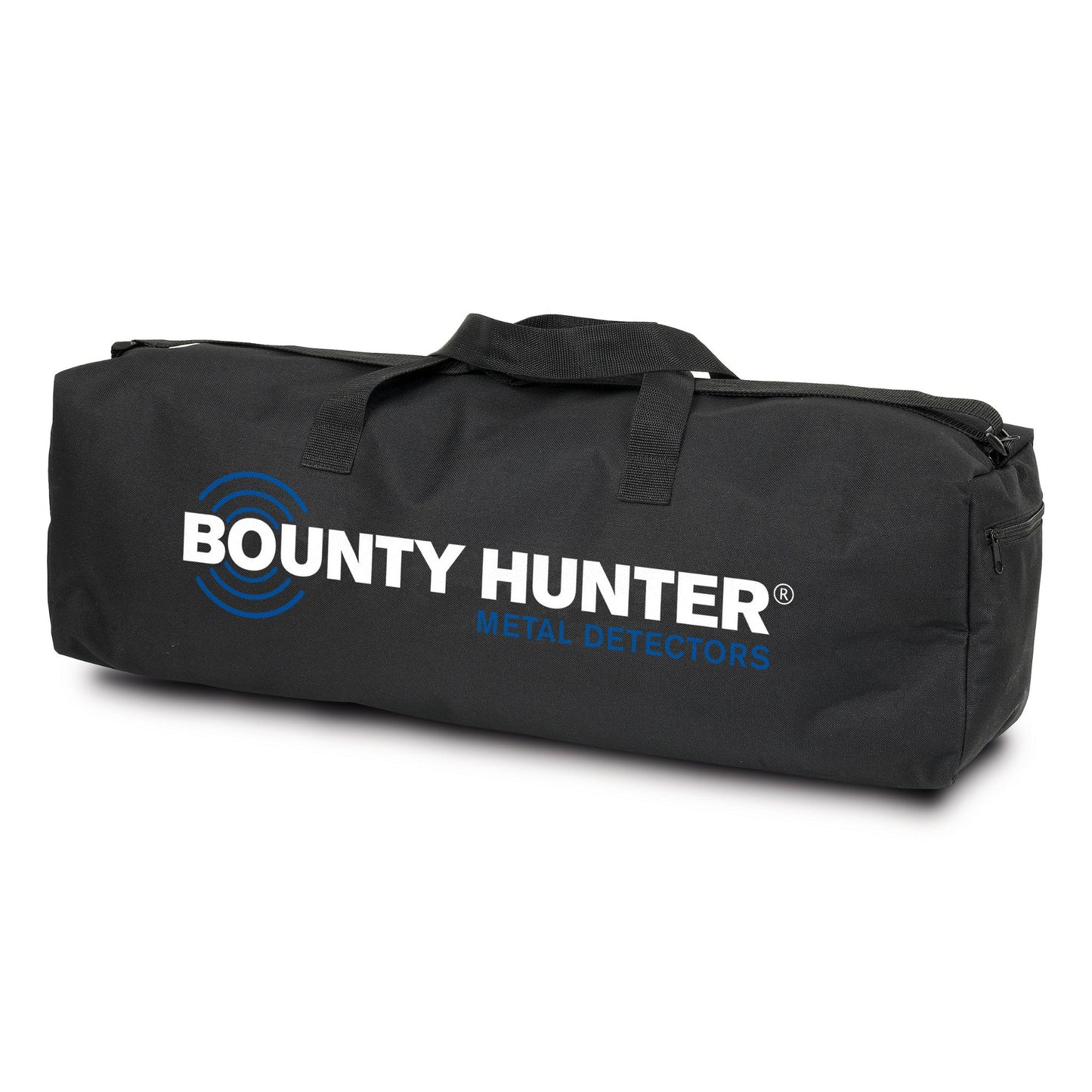 Bounty Hunter Metal Detector Carry Bag with durable padded construction, zippered closure, and adjustable shoulder strap, designed for storing and transporting metal detectors and accessories securely.