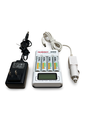 Tenergy TN156 AA/AAA Ni-MH Battery Charger with LCD Indicator and 4 EBL 2300mAh Rechargeable AA Batteries