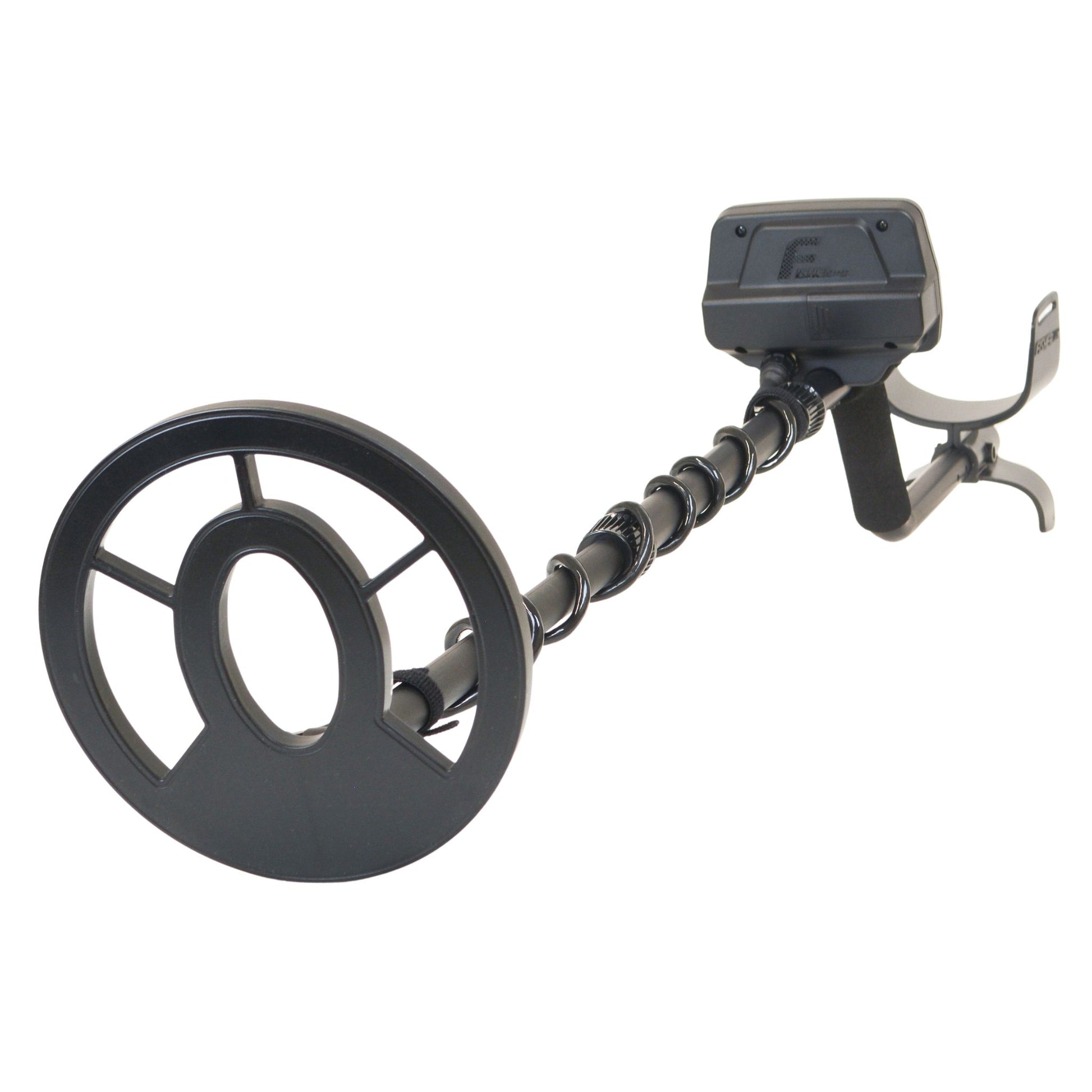 Fisher F11 Metal Detector with a 7-inch concentric searchcoil, digital target ID, three search modes, adjustable sensitivity, and lightweight design, ideal for coin, relic, and jewelry hunting.