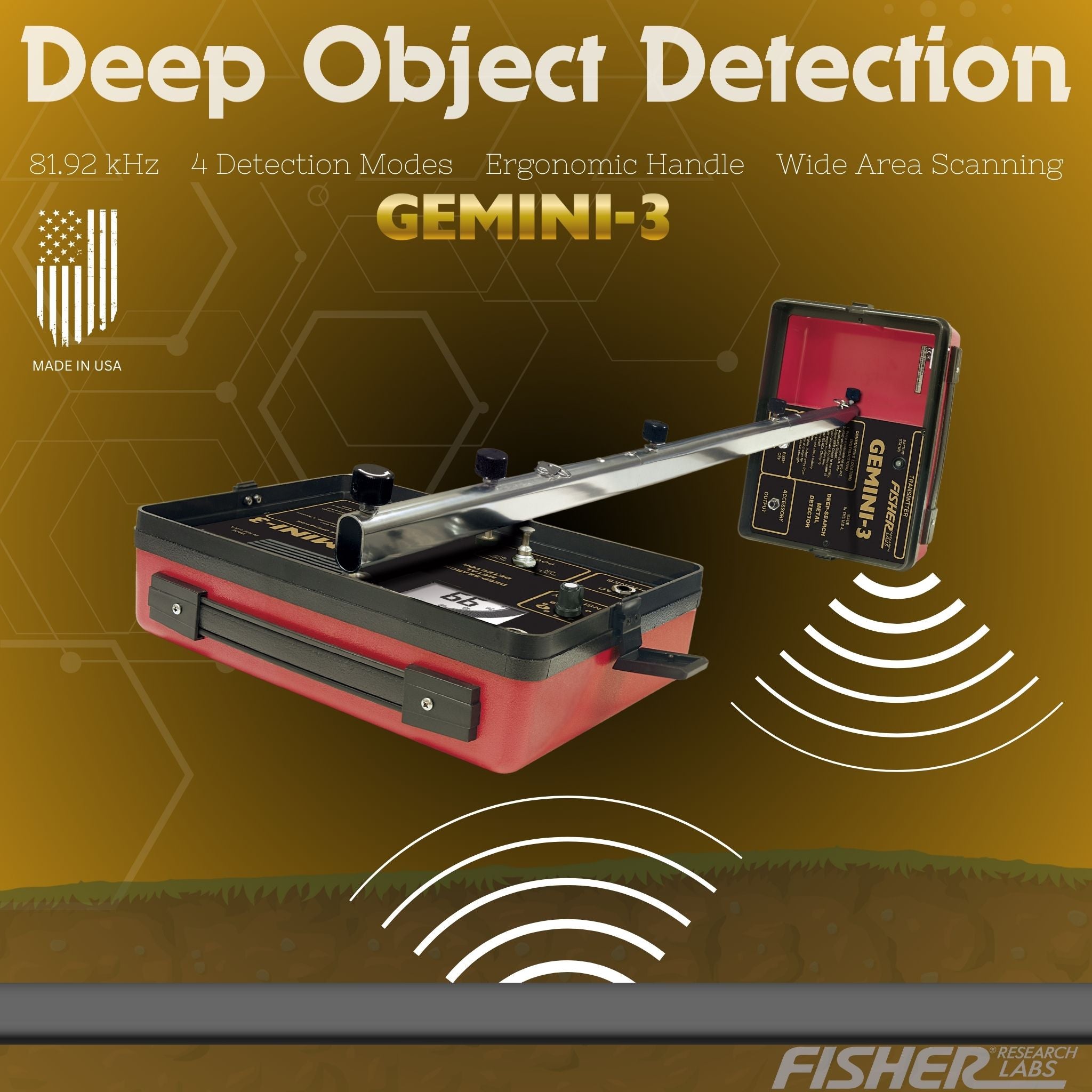 Fisher Gemini-3 Split Box Metal Detector – First Texas Products Fisher Gemini-3 Split Box Metal Detector – First Texas Products