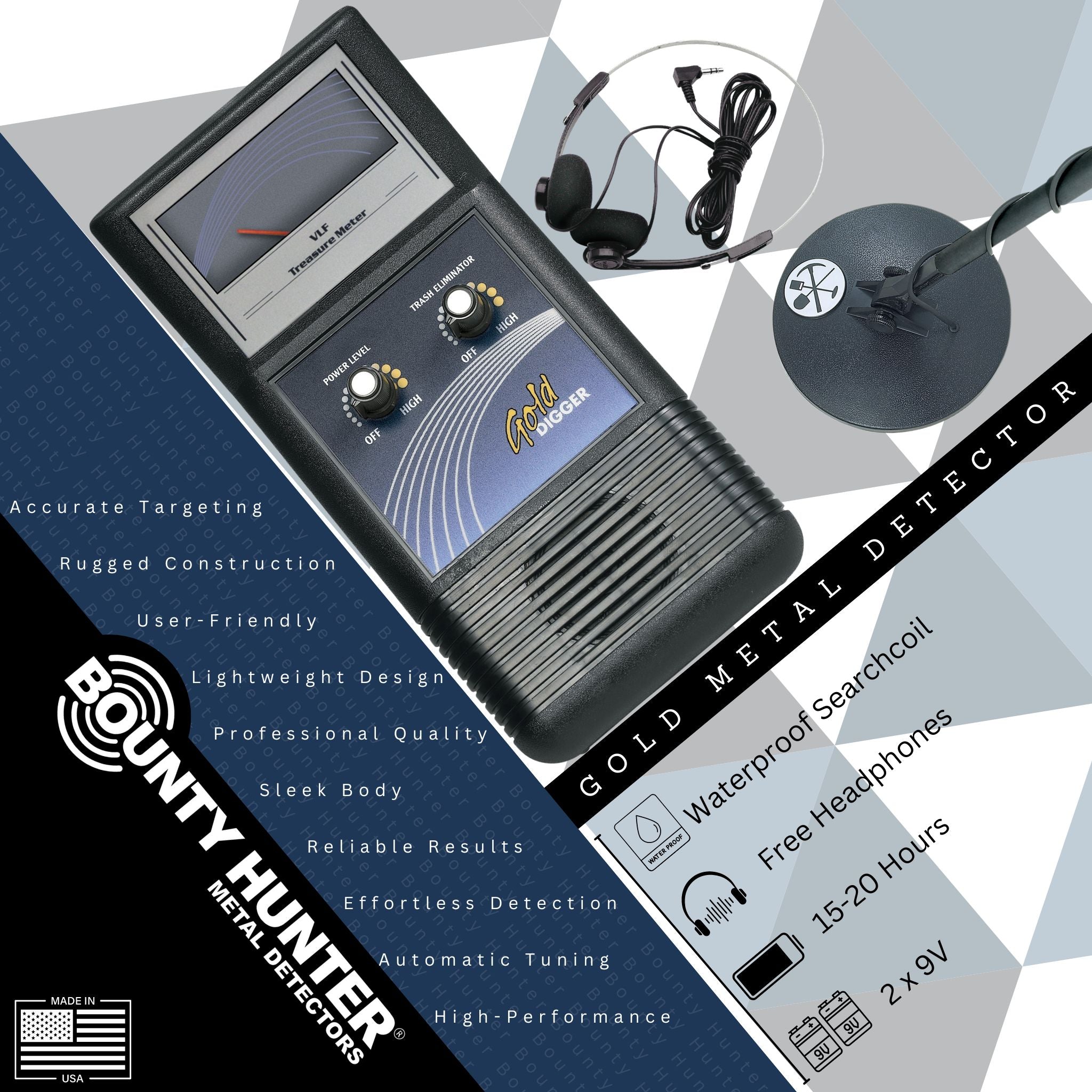 BOUNTY HUNTER GOLD Gold Digger Metal Detector PET2