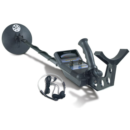 Bounty Hunter Gold Digger Metal Detector with automatic tuning, motion all-metal mode, trash elimination control, and a weather-resistant 7-inch searchcoil, ideal for beginners searching for coins, relics, and small treasures.