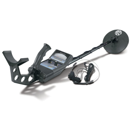 Bounty Hunter Gold Digger Metal Detector with automatic tuning, motion all-metal mode, trash elimination control, and a weather-resistant 7-inch searchcoil, ideal for beginners searching for coins, relics, and small treasures.