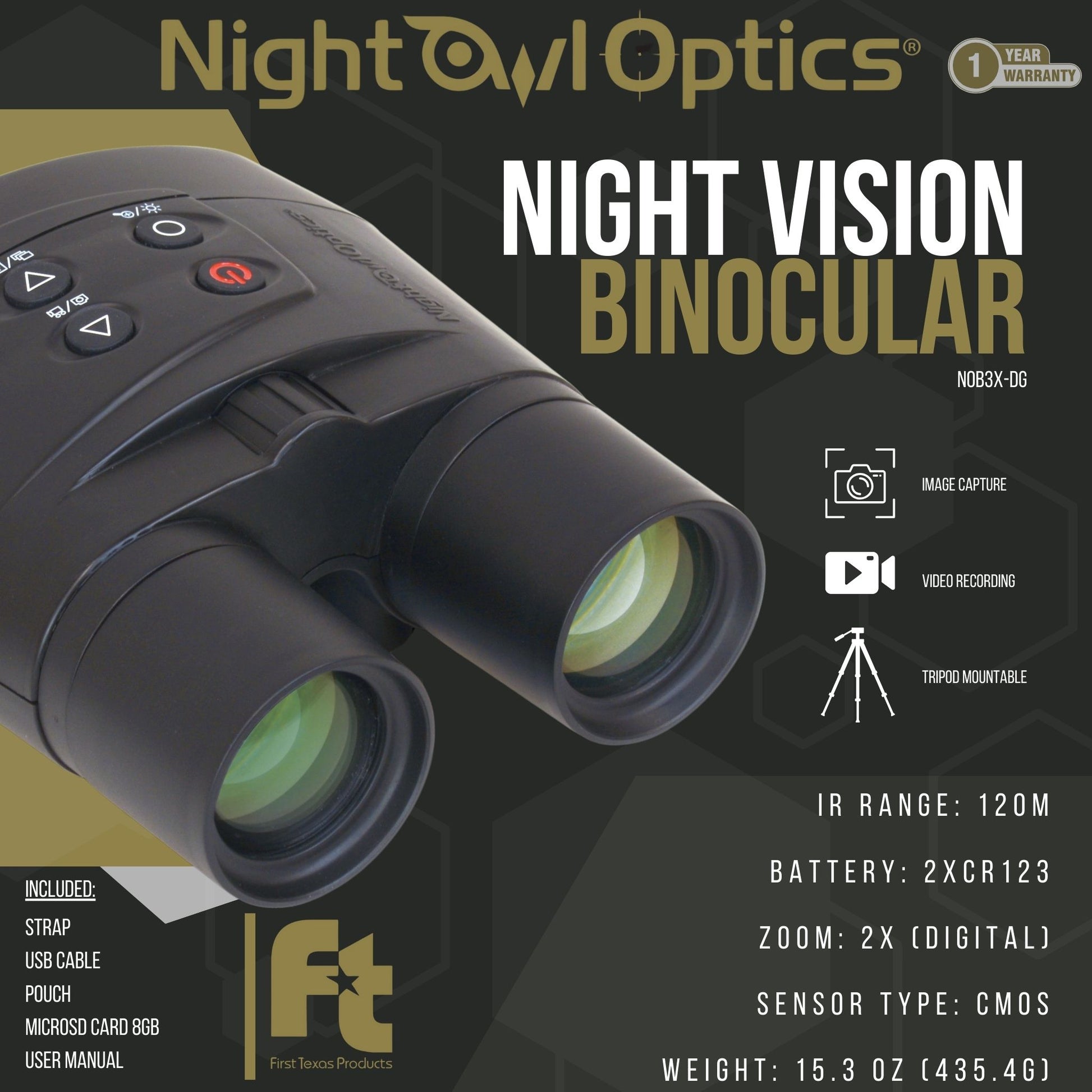 Night Owl Optics 3x Digital Night Vision Binocular