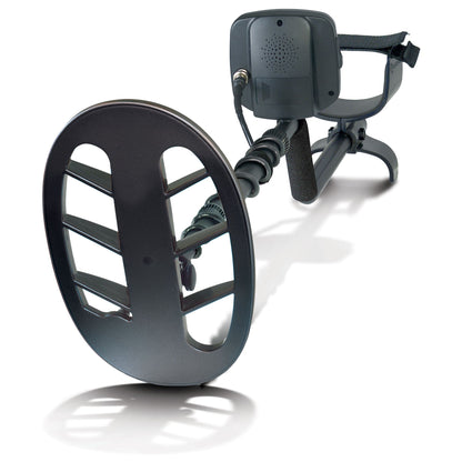 Bounty Hunter Time Ranger Pro Metal Detector with an 11-inch DD waterproof searchcoil, digital target ID, iron audio, ground grab, and multiple search modes, designed for advanced coin, relic, and treasure hunting.