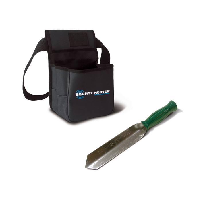 Metal Detecting Trowel & Finds Pouch Bundle | Bounty Hunter